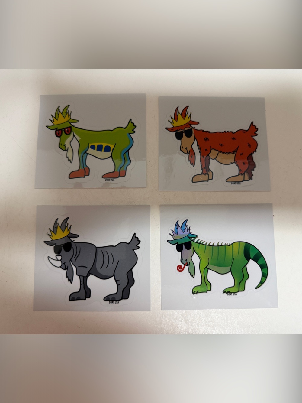 Goat USA stickers – Green, Orange, Gray, Lime